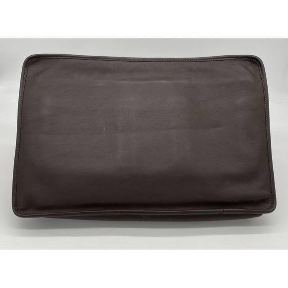 Jack Georges University Underarm Portfolio Zip Bag Leather Brown Suede Interior - Picture 2 of 7